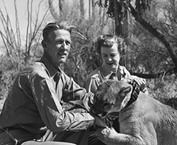 Photo of Lew with mountain lion